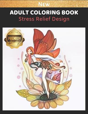 Adult Coloring Book: Stress Relief Coloring Picture for Girl and Women, Fairy Tale & Flower Edition, Large Print 8.5x11 in Cover Image