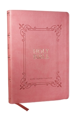 KJV Holy Bible: Large Print with 53,000 Center-Column Cross References, Pink Leathersoft, Red Letter, Comfort Print: King James Version Cover Image