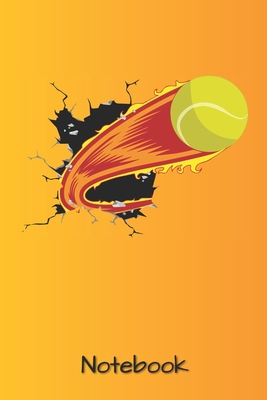 Notebook: Tennis Tennisball - A5 - Liniert (Linien) 120 Seiten - Notizbuch - Tagebuch - Tagesplaner - Wochenplaner - Planer - Ge Cover Image