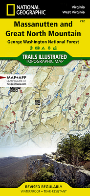 Massanutten and Great North Mountains Map [George Washington National Forest] (National Geographic Trails Illustrated Map #792) By National Geographic Maps Cover Image