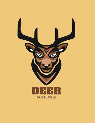 Deer notebook: Deer on yellow cover and Dot Graph Line Sketch pages, Extra large (8.5 x 11) inches, 110 pages, White paper, Sketch, D Cover Image