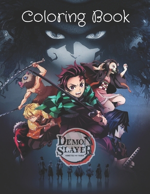 Demon Slayer Coloring Book Kimetsu No Yaiba Gift For Kids And Adults Who Love Cartoons And Manga 50 Coloring Pages With High Quality Black And W Paperback Golden Lab Bookshop