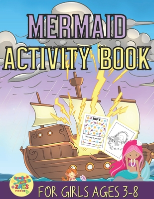 mermaid activity book for girls ages 3-8: cute mermaid activity gift for girls ages 3 and up Cover Image