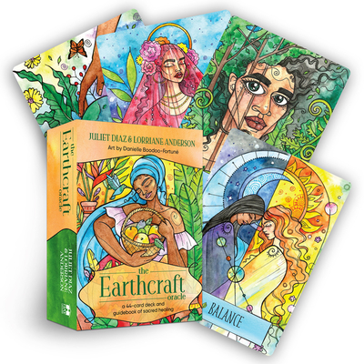 The Earthcraft Oracle: A 44-Card Deck and Guidebook of Sacred Healing By Juliet Diaz, Lorriane Anderson, Daniell Boodoo-Fortuné (Illustrator) Cover Image