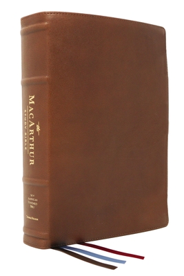 Nasb, MacArthur Study Bible, 2nd Edition, Premium Goatskin Leather, Brown, Premier Collection, Comfort Print: Unleashing God's Truth One Verse at a Ti By John F. MacArthur (Editor), Thomas Nelson Cover Image