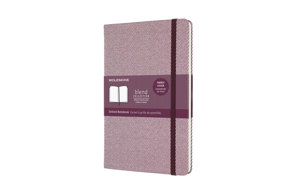 Moleskine Blend Limited Collection Notebook, Large, Dotted, Herringbone Purple (5 X 8.25) Cover Image