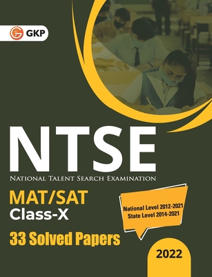 Ntse 2021-22: Class 10th (MAT + SAT) - 33 Solved Papers By G K Publications (P) Ltd Cover Image
