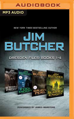 Jim Butcher: Dresden Files, Books 1-4: Storm Front, Fool Moon, Grave Peril, Summer Knight By Jim Butcher, James Marsters (Read by) Cover Image