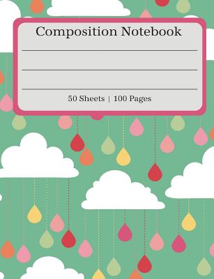 Composition Notebook: Rain Clouds Composition Book (100 Pages 50 Sheets)