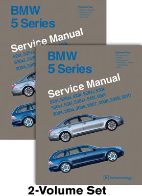 BMW 5 Series (E60, E61) Service Manual: 2004, 2005, 2006, 2007, 2008, 2009, 2010: 525i, 525xi, 528i, 528xi, 530i, 530xi, 535i, 535xi, 545i, 550i Cover Image