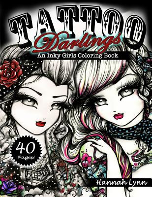 Tattoo Darlings: An Inky Girls Coloring Book Cover Image