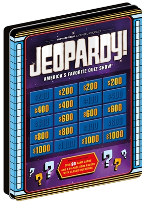 Jeopardy! Game Tin: Play at Home with over 90 Game Cards and Book Packed with Classic Questions By IglooBooks Cover Image