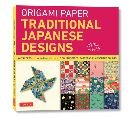 Origami Paper - Traditional Japanese Designs - Large 8 1/4: Tuttle Origami Paper: Double Sided Origami Sheets Printed with 12 Different Patterns (Inst