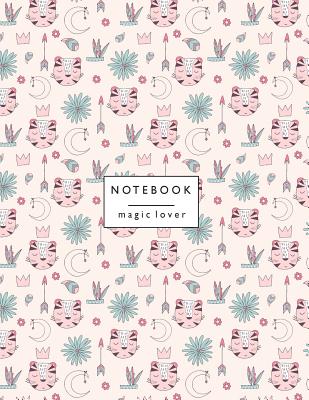 Notebook magic lover: Boho style cover and Dot Graph Line Sketch pages, Extra large (8.5 x 11) inches, 110 pages, White paper, Sketch, Draw By Magic Lover Cover Image