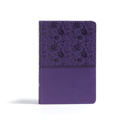 CSB Giant Print Reference Bible, Purple LeatherTouch, Indexed Cover Image