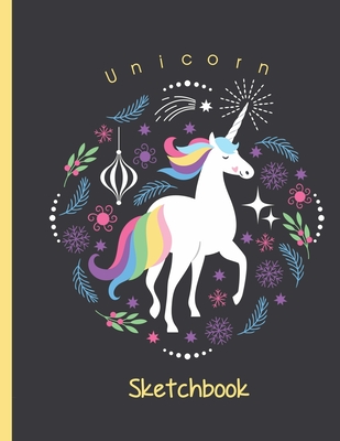 Unicorn Sketchbook: Large Plain Paper Sketchpad with Cute Unicorn Coloring Sheets. Great as Drawing Pad for Kids Easel with Blank Paper to By Sketch It Notebooks Cover Image