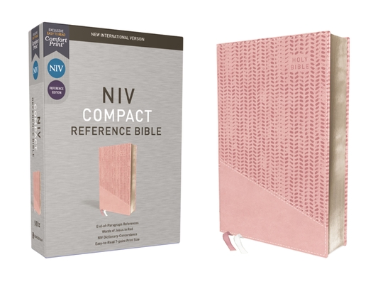 Niv, Reference Bible, Compact, Leathersoft, Pink, Red Letter, Comfort Print By Zondervan Cover Image