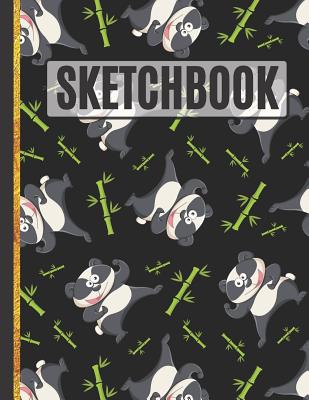 Sketchbook: Panda Bear Martial Arts with Bamboo Sketchbook for Kids: Practice Sketching, Drawing, Writing and Creative Doodling Cover Image