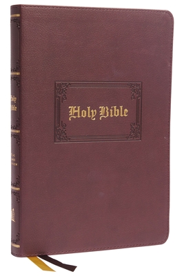 Kjv, Thinline Bible, Large Print, Vintage Series, Leathersoft, Brown, Red Letter, Comfort Print: Holy Bible, King James Version By Thomas Nelson Cover Image
