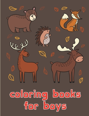 coloring books for boys: Super Cute Kawaii Animals Coloring Pages Cover Image