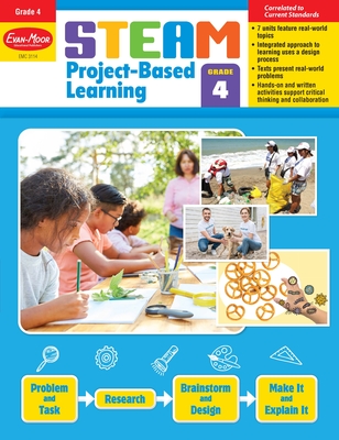 Steam Project-Based Learning, Grade 4 Teacher Resource By Evan-Moor Corporation Cover Image