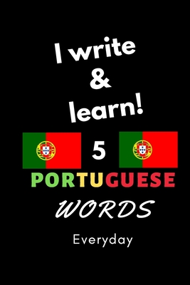 Notebook: I write and learn! 5 Portuguese words everyday, 6