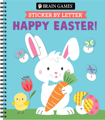 Brain Games - Sticker by Letter: Happy Easter! (Spiral)