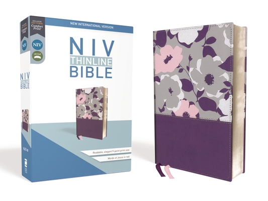 NIV, Thinline Bible, Imitation Leather, Purple, Red Letter Edition Cover Image