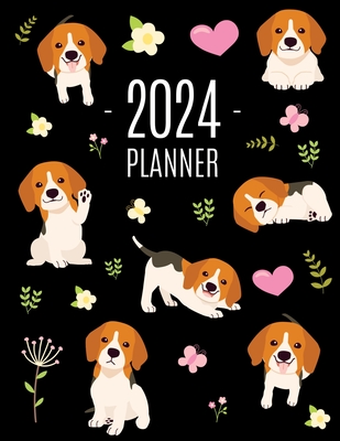 Beagle Planner 2024: Cute Daily Organizer (12 Months) Pretty Scheduler With Friendly Pooch Cover Image