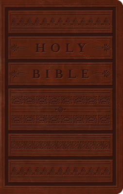 ESV Large Print Personal Size Bible (Trutone, Brown, Engraved Mantel Design) Cover Image