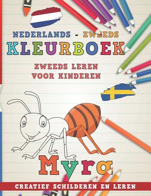 Kleurboek Nederlands - Zweeds I Zweeds Leren Voor Kinderen I Creatief Schilderen En Leren By Nerdmedianl Cover Image