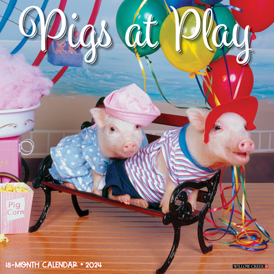 Pigs at Play 12 X 12 Wall Calendar Cover Image