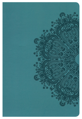 Cover for HCSB Large Print Personal Size Bible, Teal LeatherTouch