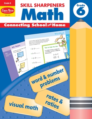 Skill Sharpeners: Math, Grade 6 Workbook Cover Image