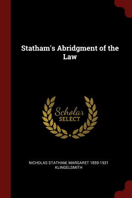 Statham's Abridgment of the Law Cover Image