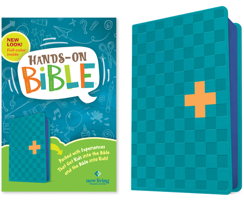 NLT Hands-On Bible, Third Edition (Leatherlike, Blue Check Cross) Cover Image