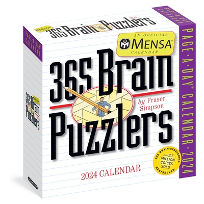 Mensa® 365 Brain Puzzlers Page-A-Day Calendar 2024: Word Puzzles, Logic Challenges, Number Problems, and More By Workman Calendars, Fraser Simpson Cover Image