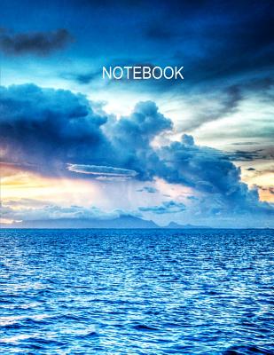 Notebook. Blue Sky And Ocean Cover. Composition Notebook. College Ruled. 8.5 x 11. 120 Pages. Cover Image
