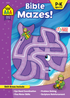 School Zone Bible Mazes! Workbook By School Zone Cover Image