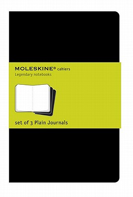 Moleskine Cahier Journal (Set of 3), Pocket, Plain, Black, Soft Cover (3.5 x 5.5): Set of 3 Plain Journals (Cahier Journals) By Moleskine Cover Image