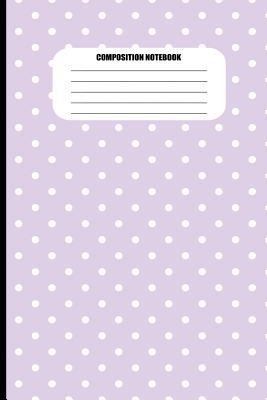 Composition Notebook: Light Purple with White Polka Dots (100 Pages, College Ruled) Cover Image