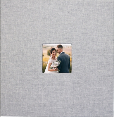 Gray Linen Photo Album (40 Self-Adhesive Pages)  Cover Image