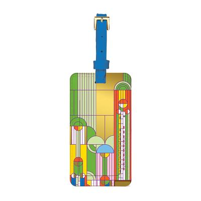 Frank Lloyd Wright Saguaro Forms & Cactus Flowers Luggage Tag Cover Image