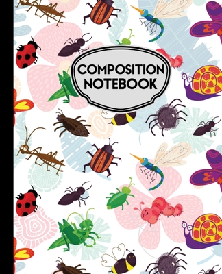 Composition Notebook: Cute Insect bug notebook for kids 7.5
