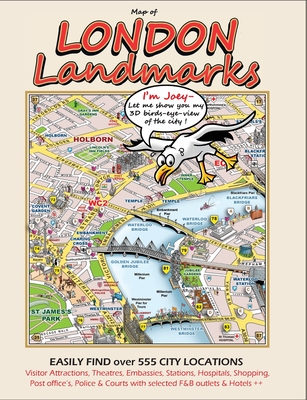 Map of LONDON LANDMARKS: Easily find over 555 Locations in London By Russ North Cover Image