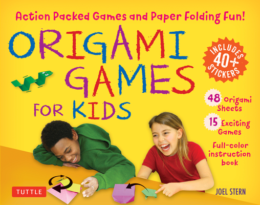 Origami Games for Kids Kit: Action Packed Games and Paper Folding Fun! [Origami Kit with Book, 48 Papers, 75 Stickers, 15 Exciting Games, Easy-To-