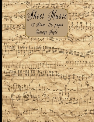 Sheet Music: Design With Vintage Cover Background For Musicians, Students, Songwriter And Gifts for Music Lovers Cover Image