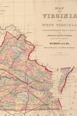 Cover for Virginia and West Virginia Vintage Map Field Journal Notebook, 50 pages/25 sheets, 4x6