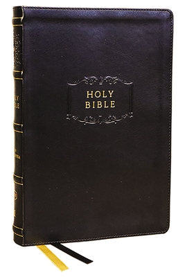 KJV Holy Bible with Apocrypha and 73,000 Center-Column Cross References, Black Leathersoft, Red Letter, Comfort Print: King James Version By Thomas Nelson Cover Image