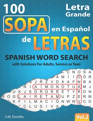 transportar cocodrilo recinto Sopa de Letras en Español Letra Grande: 100 Puzzles Spanish Word Search  Large Print with Solutions For Adults, Seniors or Teens (Vol.2) (Large  Print / Paperback) | Mclean and Eakin Bookstore Petoskey